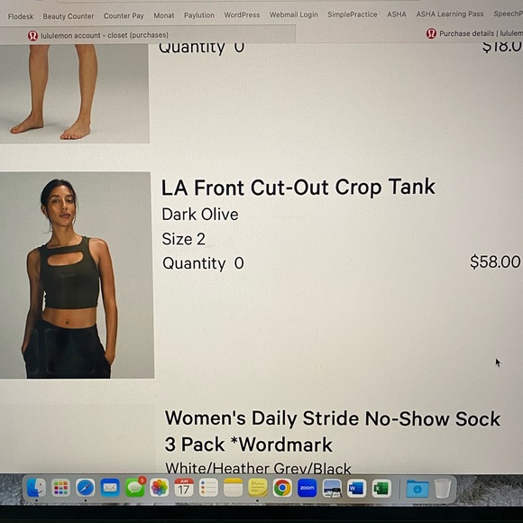 🍃LULULEMON LA FRONT CUT-OUT CROP TANK - Picture 6 of 6